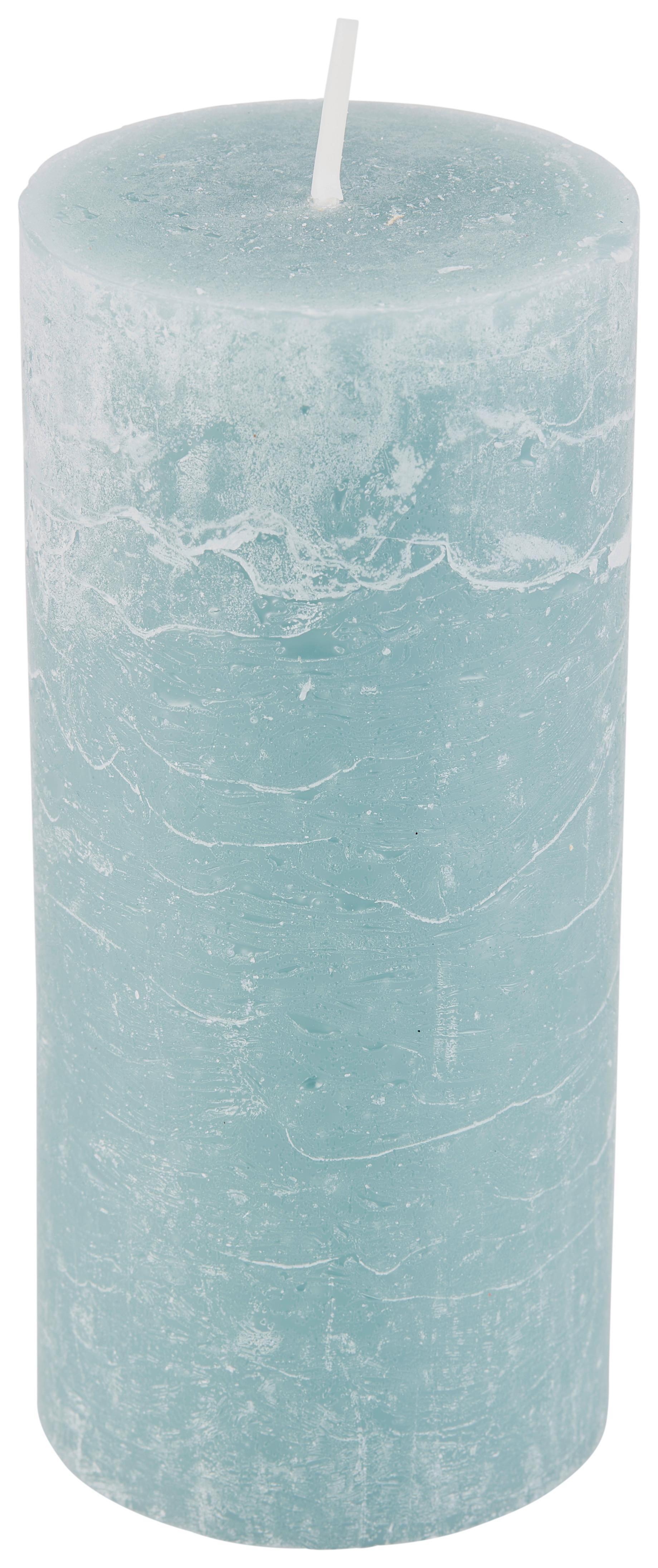Stumpenkerze Saphira Grün D/H: 6,8/15 cm - Grün, Basics (6,8/15cm) - Ondega