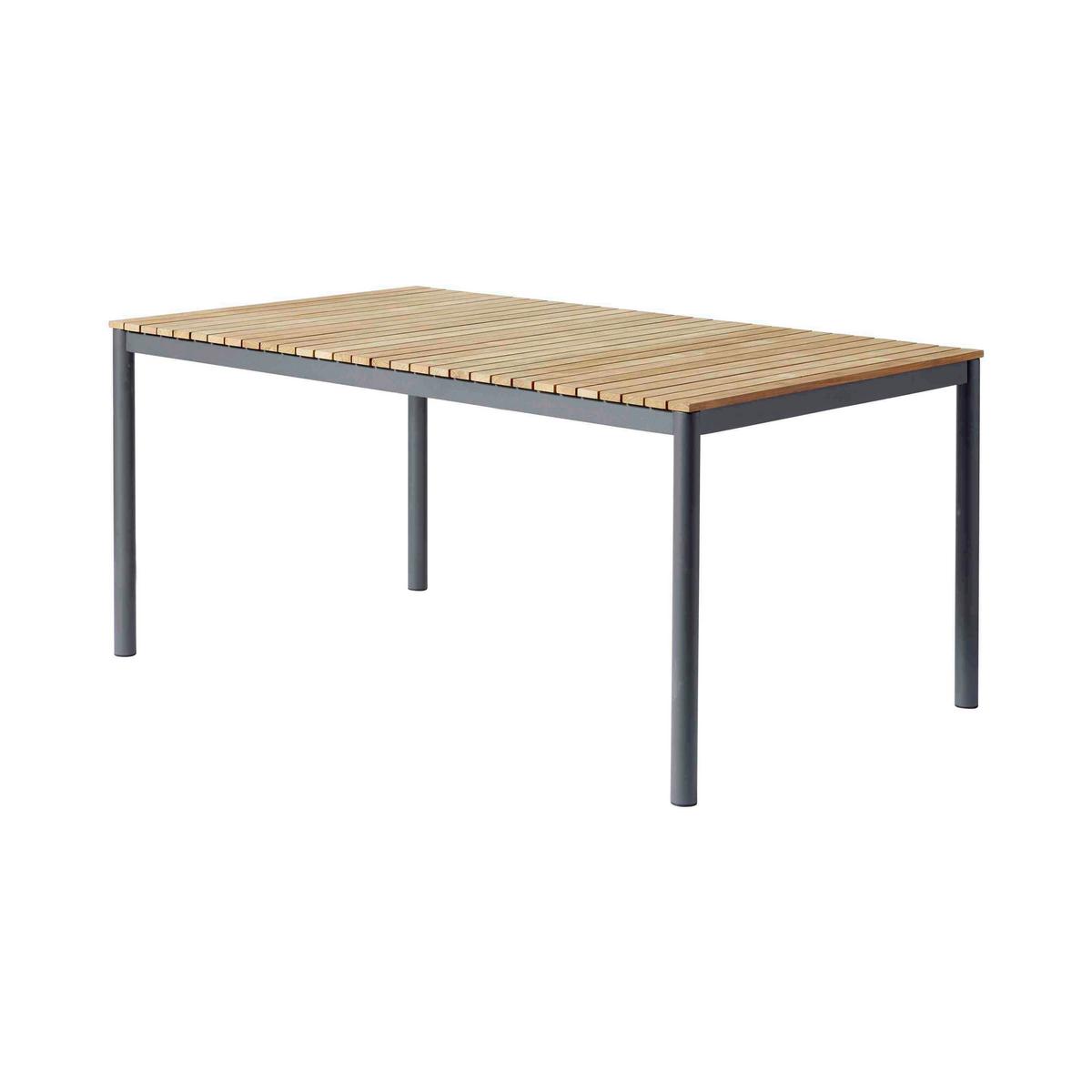 Gartentisch Mood Teakholz/Metall L 167,5 cm - Anthrazit/Teakfarben, KONVENTIONELL, Holz/Metall (167,5/100/74cm) - Gardenson