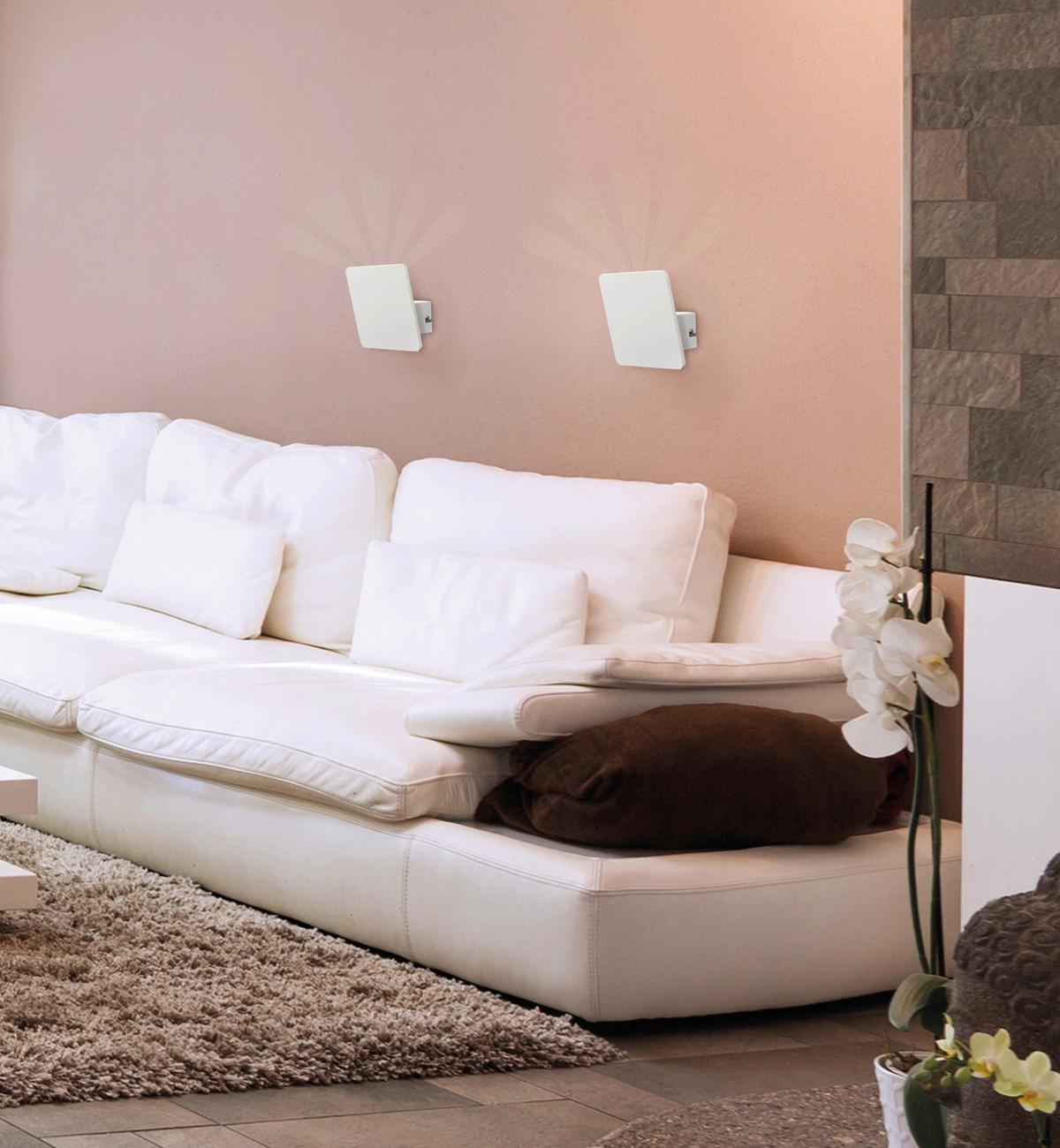 Wandleuchte Stan 1-Flamming 1154526 "stan" - Weiß, Basics, Metall (5.5/14/6.8cm) - Näve