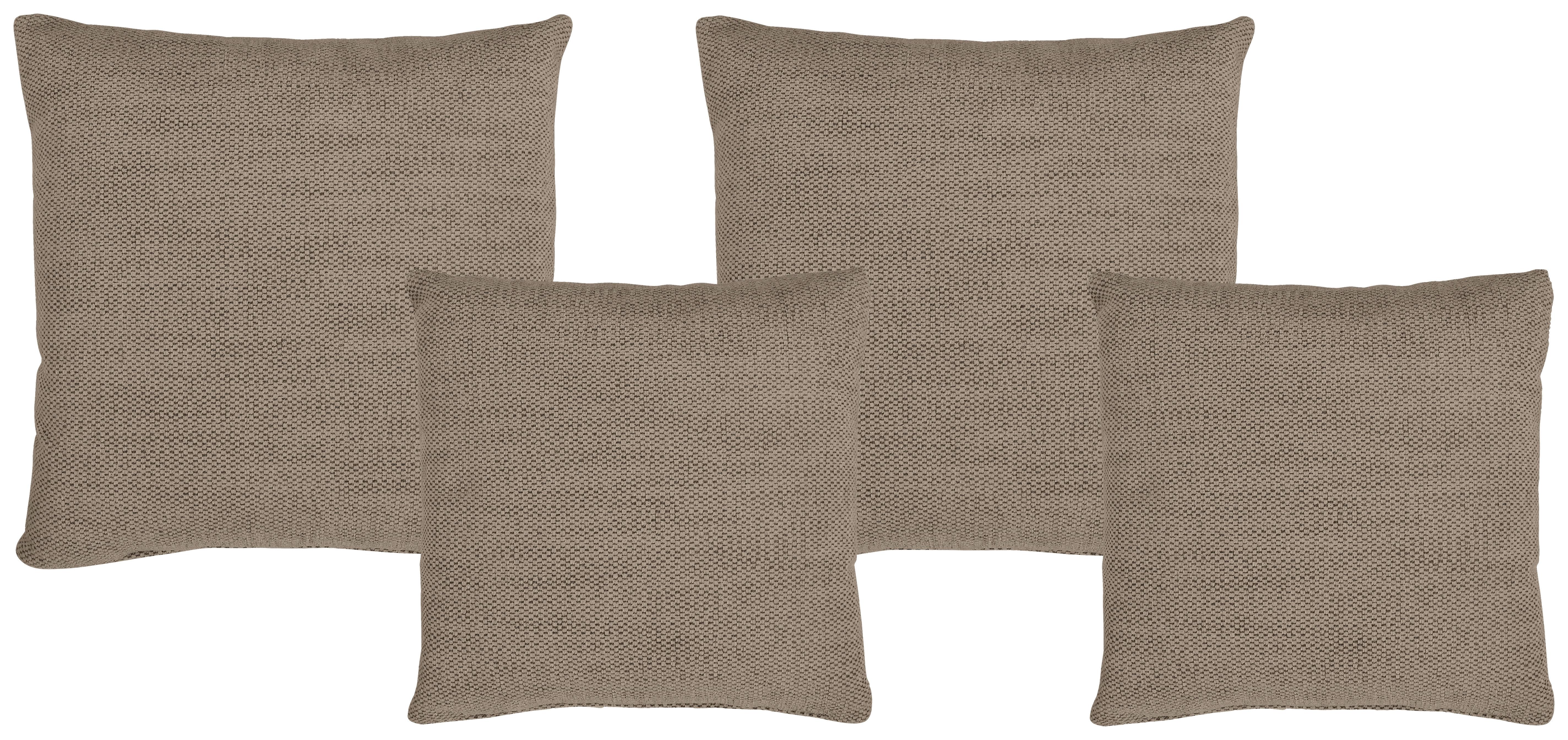 Zierkissenset Vouge Braun, 4 Stück, B: 42 Cm - Braun, KONVENTIONELL, Textil (42/53/42/53cm) - Livetastic
