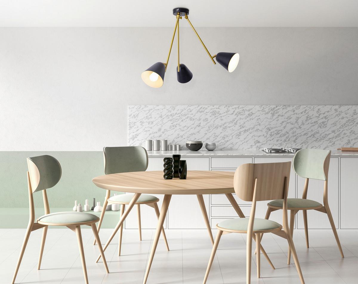 Deckenleuchte Triton Ø 50-95 cm 3-Flammig - Design, Metall (50-95/50cm) - Näve