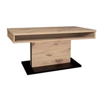Couchtisch Lift Eichefarben/schwarz B: 110 Cm - Eichefarben/Schwarz, Design, Holzwerkstoff/Metall (110/58-77/60cm) - MID.YOU