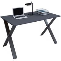 Schreibtisch Lona Anthrazit B: 140 cm - Anthrazit/Schwarz, Design, Holzwerkstoff/Metall (140/80/76cm) - MID.YOU