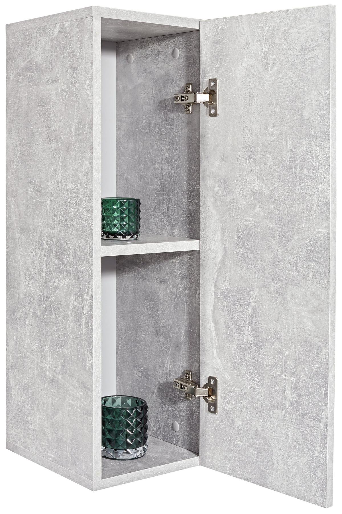 Hängeschrank Halma B: 26,5 cm Betonoptik - Grau, MODERN, Holzwerkstoff (26,5/75/28cm)