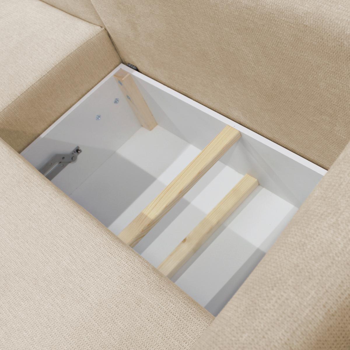 Ecksofa Vivaldi Beige S: 201x240 cm - Beige/Schwarz, Design, Textil (200/250cm) - MID.YOU