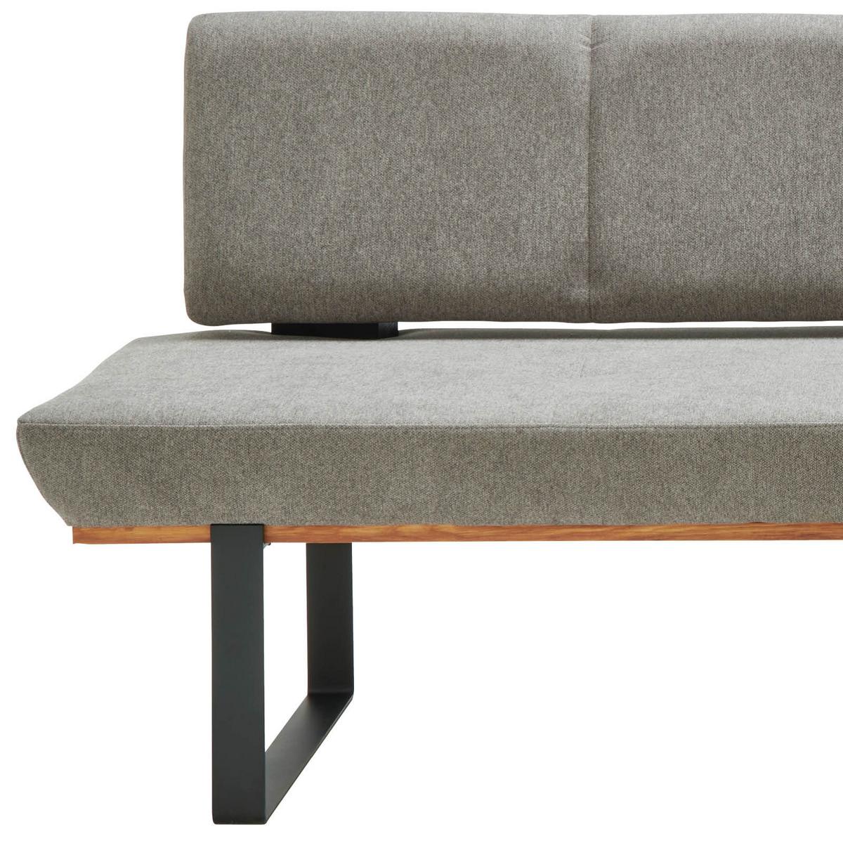 Eckbank Dunkelgrau/schwarz Tristan 225x175 Cm - Schwarz/Grau, MODERN, Holz/Textil (225/175cm) - James Wood
