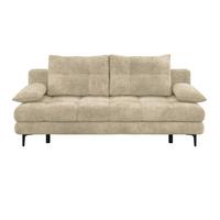 Schlafsofa Perla Beige B: 203 cm - Beige/Schwarz, KONVENTIONELL, Textil (203/94/96cm)