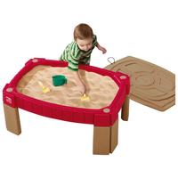 Sand- Und Wassertisch Step2 Mit Sandspielzeug Rot/beige - Beige/Rot, MODERN, Kunststoff (91,5/91/66cm) - Ambia Garden