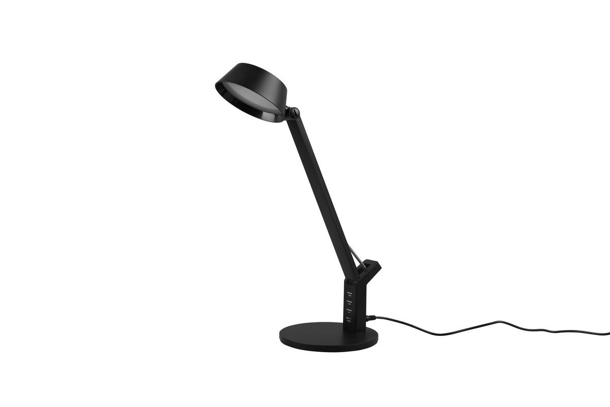Led-schreibtischlampe Dimmbar Schwarz Flexarm, Farbwechsler - Schwarz, Basics, Kunststoff (40,4/17,1/30,5cm) - Trio Leuchten