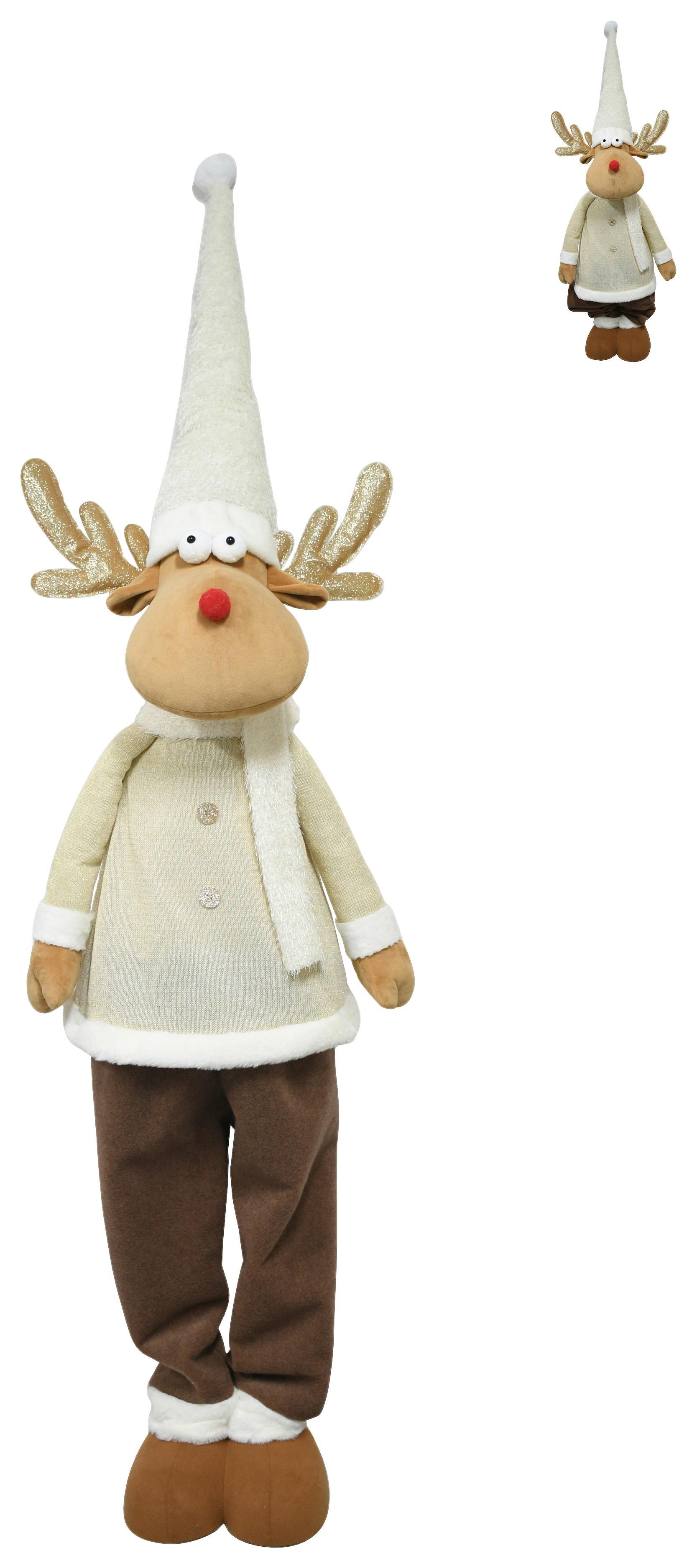 Skřítek BRUNO - béžová/světle hnědá, kov/textil (50/185/32cm) - Mömax
