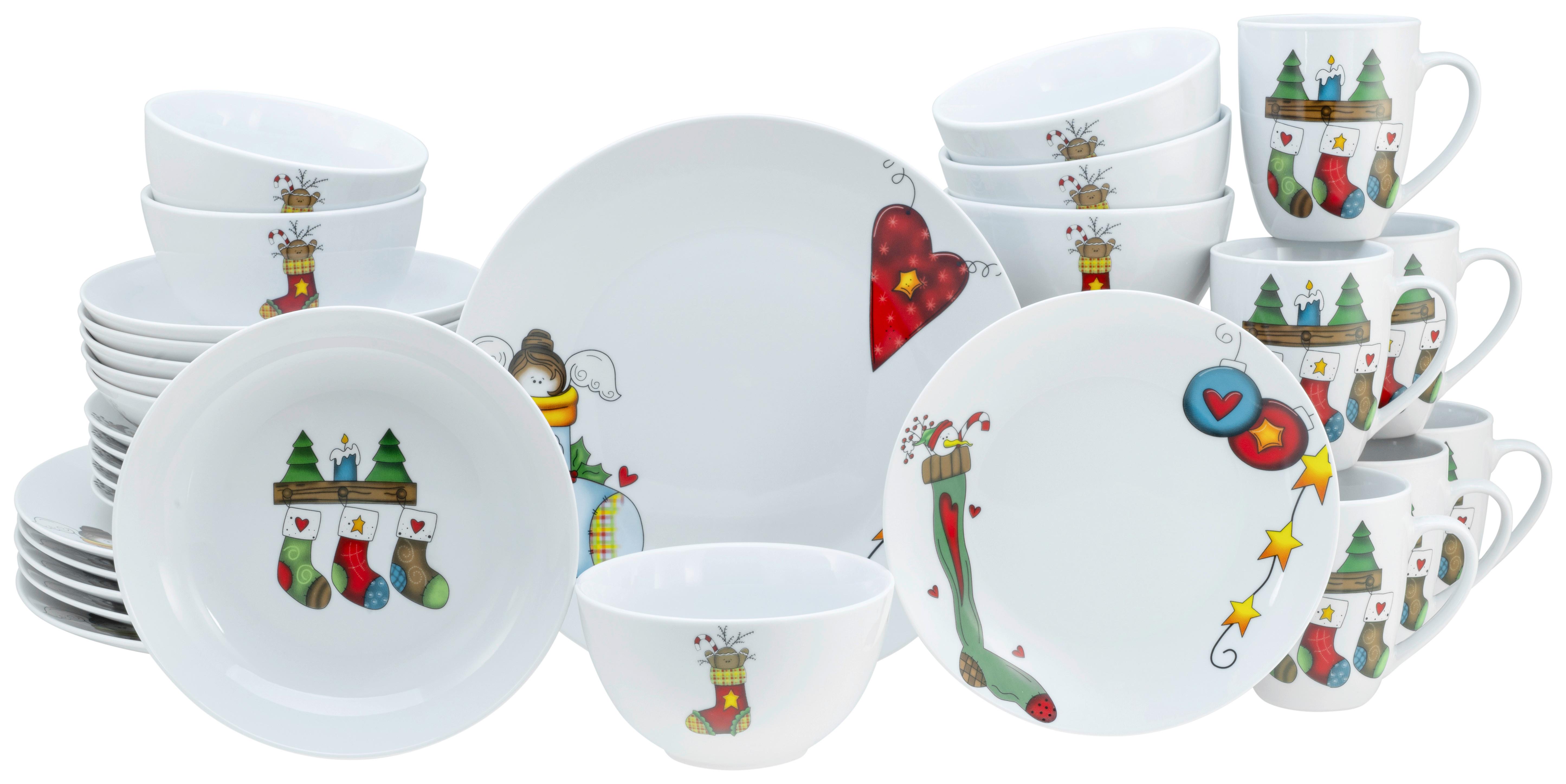 Kombiservice Luna 30-teilig - Basics, Keramik (33,5/31/31,5cm) - Creatable