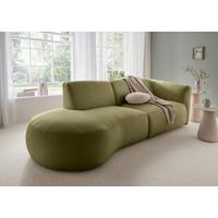 Ecksofa Jesi, Grün S: 238x107 Cm - Schwarz/Grün, MODERN, Textil (238/107cm) - Livetastic