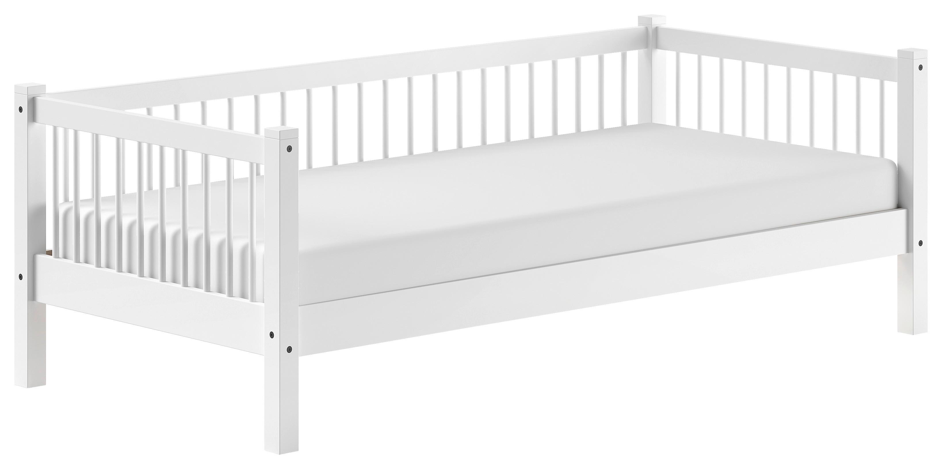Bett Forrest - Weiß/Naturfarben, MODERN, Holz (90/200cm) - MID.YOU