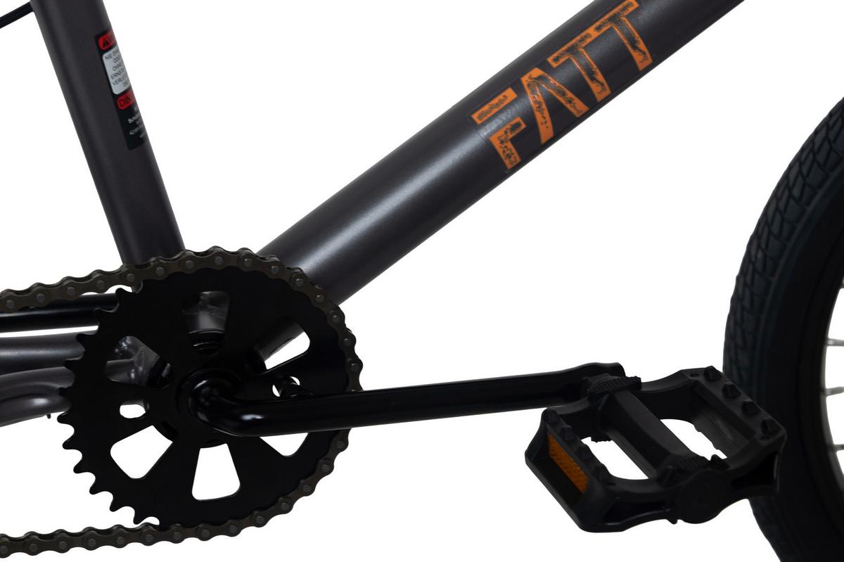 BMX Freestyle 20'' FATT grau - Grau, LIFESTYLE, Metall (25kg)