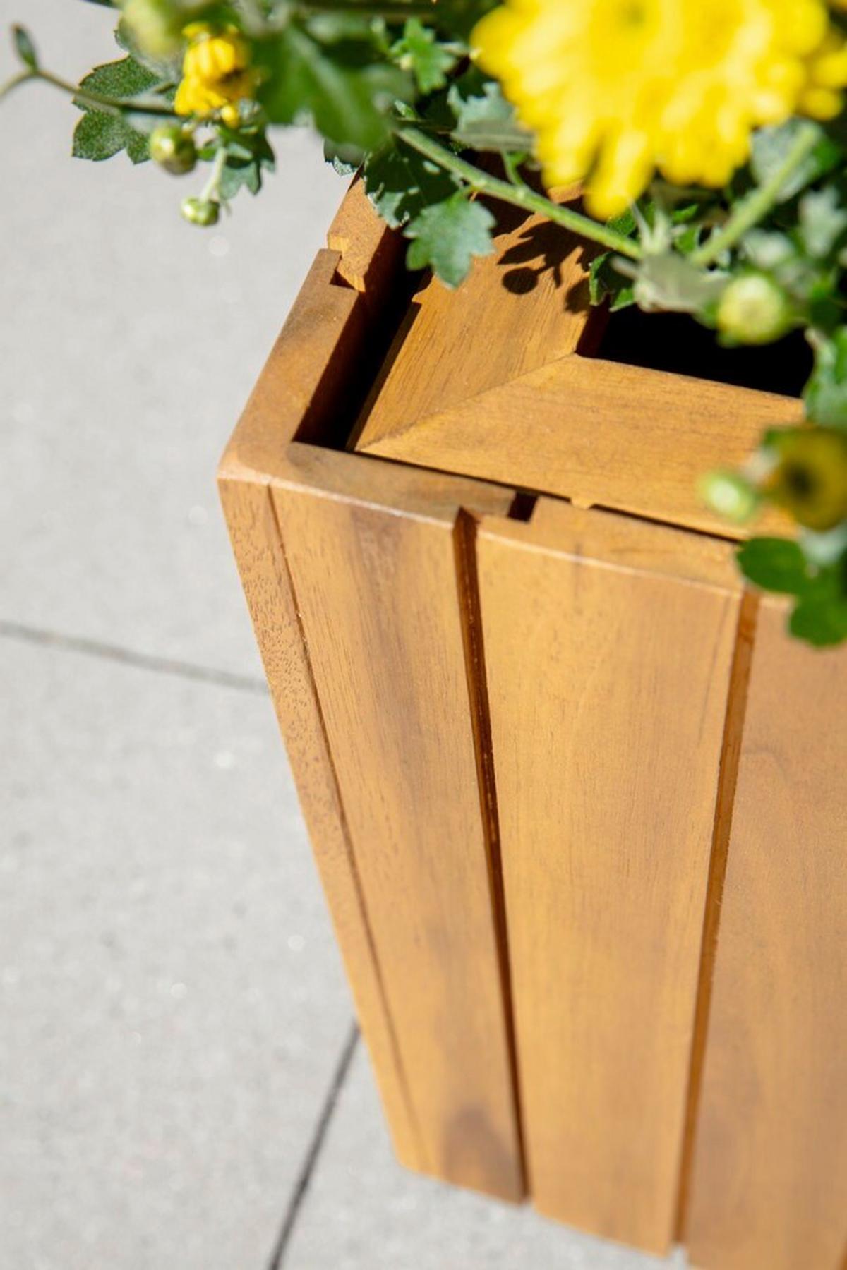 Blumenkasten H: 35 cm, Braun - Mokka, Basics, Holz (30/30/35cm) - Prestige Home