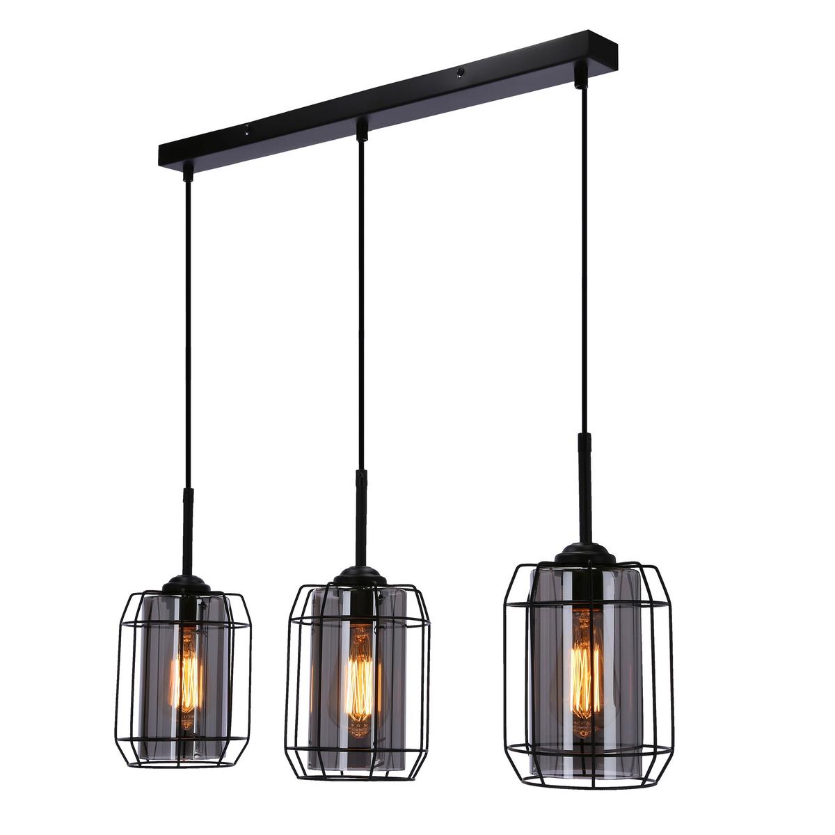 Pendelleuchte 33-084535 Jonera - Schwarz, Design, Metall (67/15/110cm)