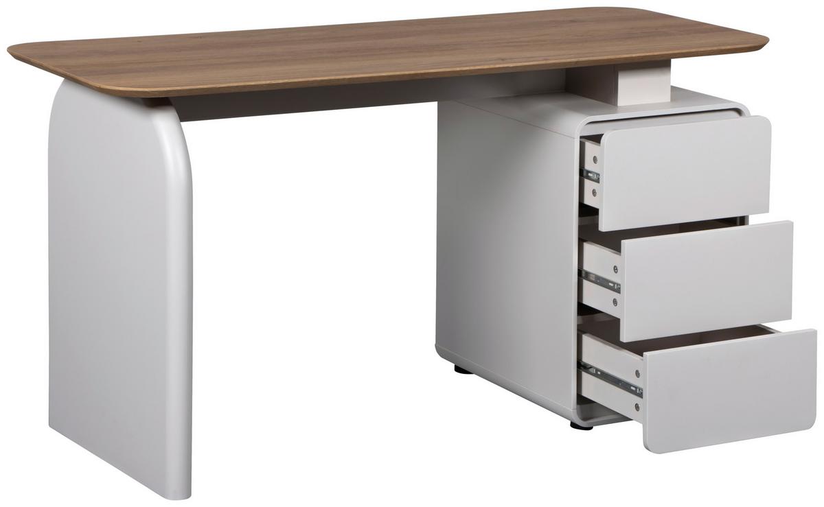 Schreibtisch Elora Eichefarben/Kaschmir L: 140 cm - Kaschmir/Eichefarben, MODERN, Holzwerkstoff (140/60/75cm) - MID.YOU