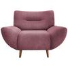 Sessel Drago Brombeere B/H/T: 111/81/90 cm - Wildeiche/Brombeere, MODERN, Holz/Textil (111/81/90cm) - MID.YOU