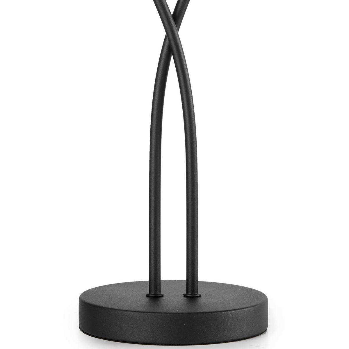 Tischleuchte 5067/Lg - Eichefarben/Schwarz, KONVENTIONELL, Textil/Metall (36/15/50cm)