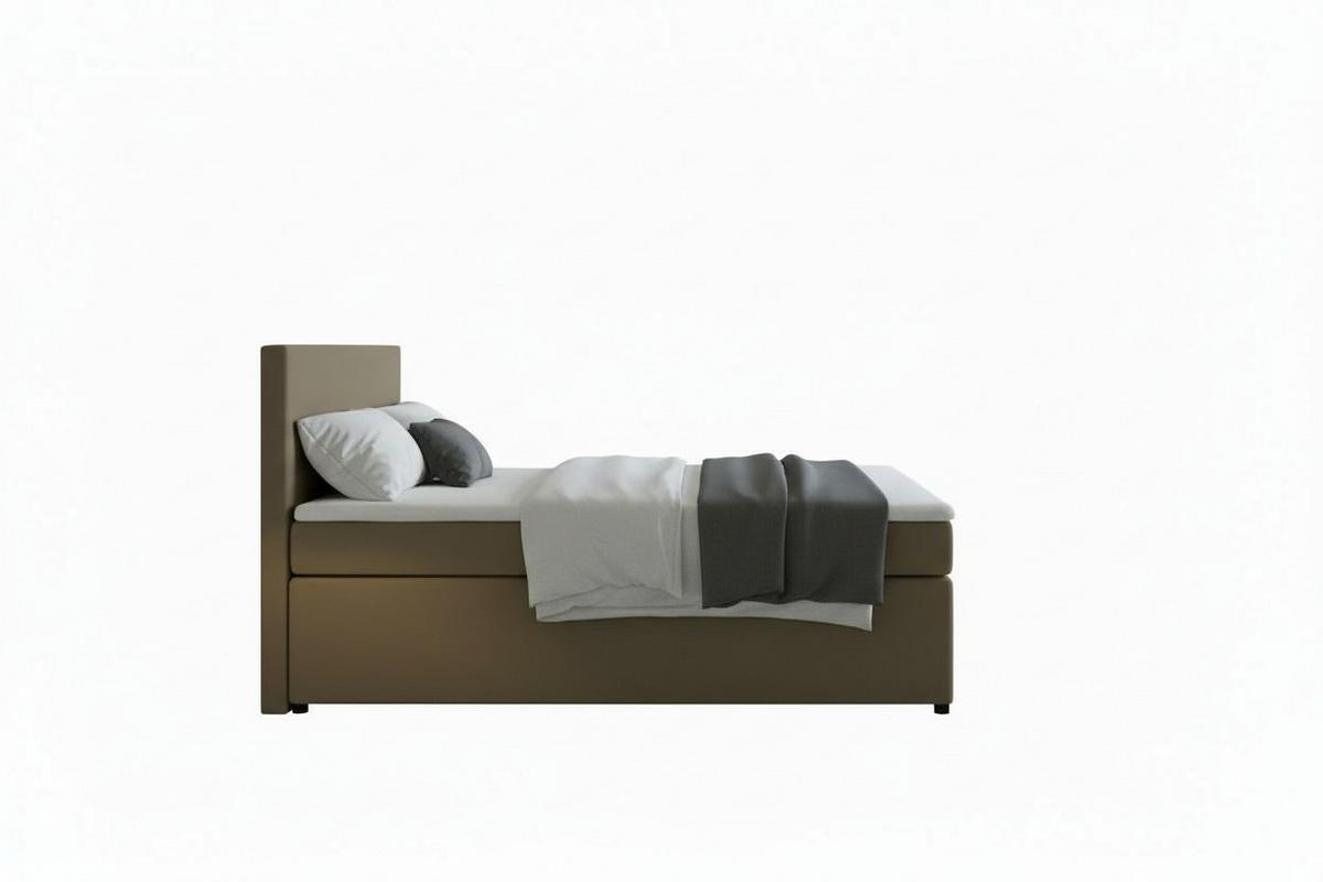 Boxspringbett Togo 140 140x200 Sandfarben - Sandfarben/Schwarz, MODERN, Holzwerkstoff/Textil (140/200cm) - MID.YOU