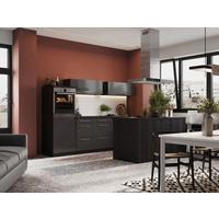 Küchenzeile Premium mit Geräte 280 cm Grau mit Kochinsel - Eichefarben/Grau, Basics, Holzwerkstoff (280/160cm) - Respekta