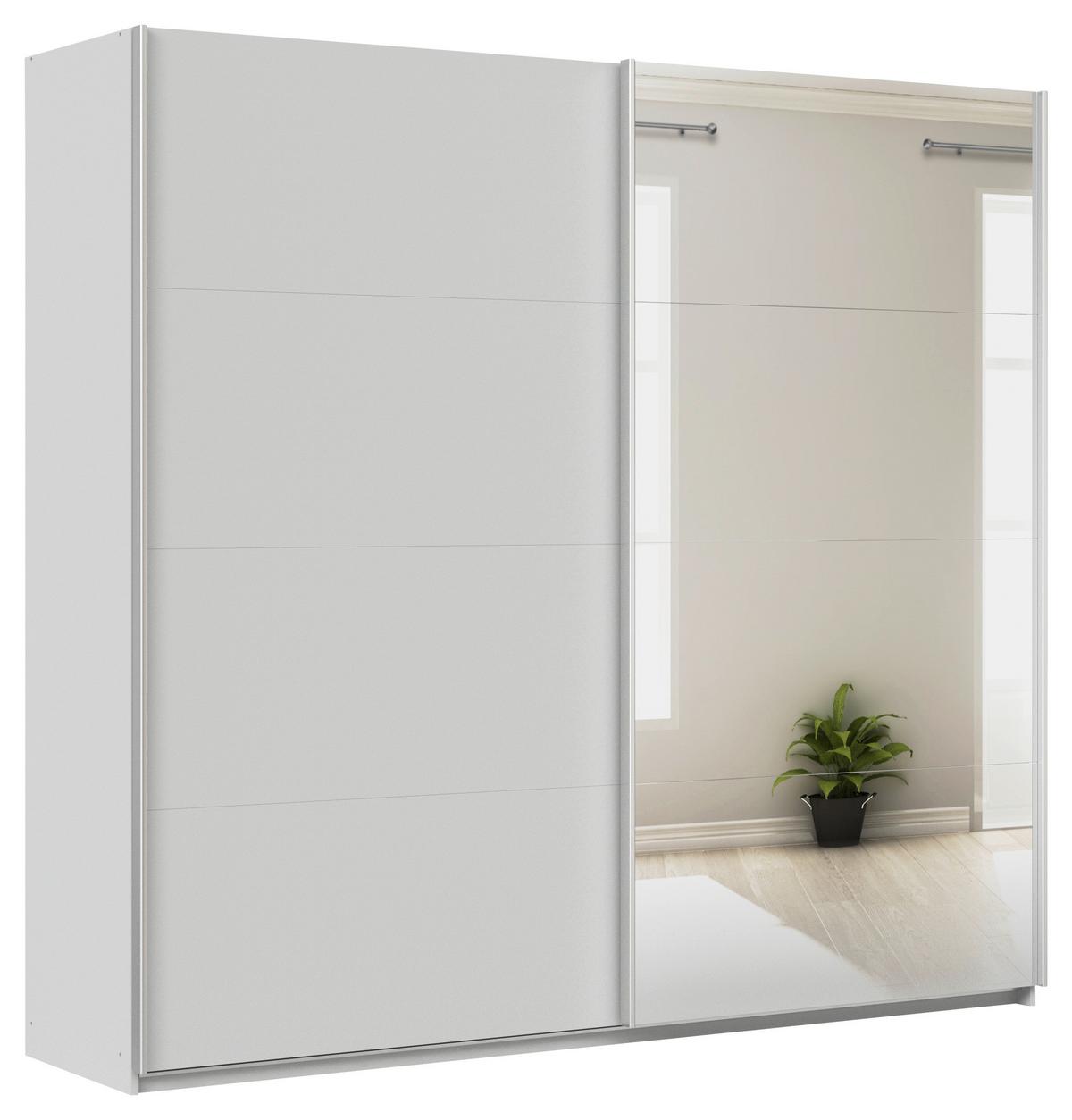 Tolóajtós Szekrény Feldkirch 225/210 Cm - világosszürke/ezüst, Modern, faalapú anyag (225/210/62cm)