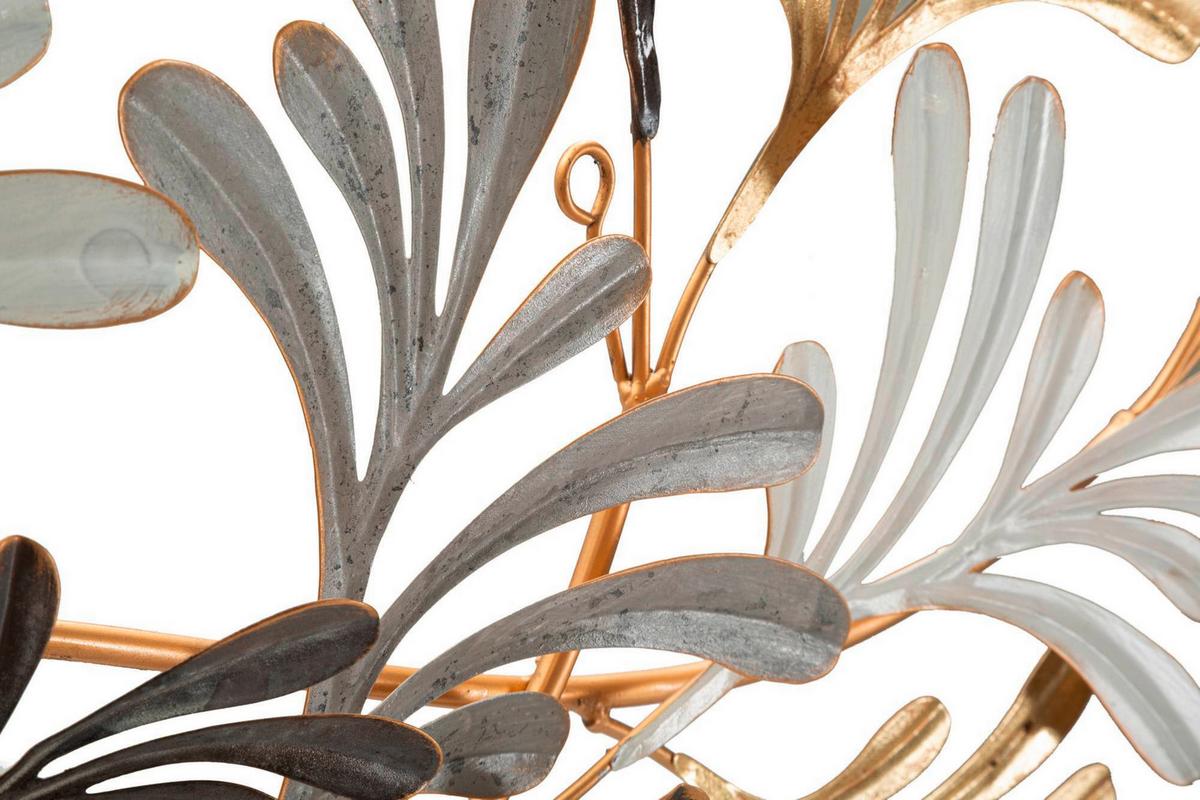 Wanddeko Lixy Gold, Schwarz, Weiß B: 130,8cm - Goldfarben/Schwarz, Basics, Metall (130.8/70.5/7.6cm)
