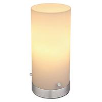 LED-Tischlampe Cycli dimmbar Opal - Opal/Nickelfarben, Basics, Glas/Metall (11/24cm) - Globo