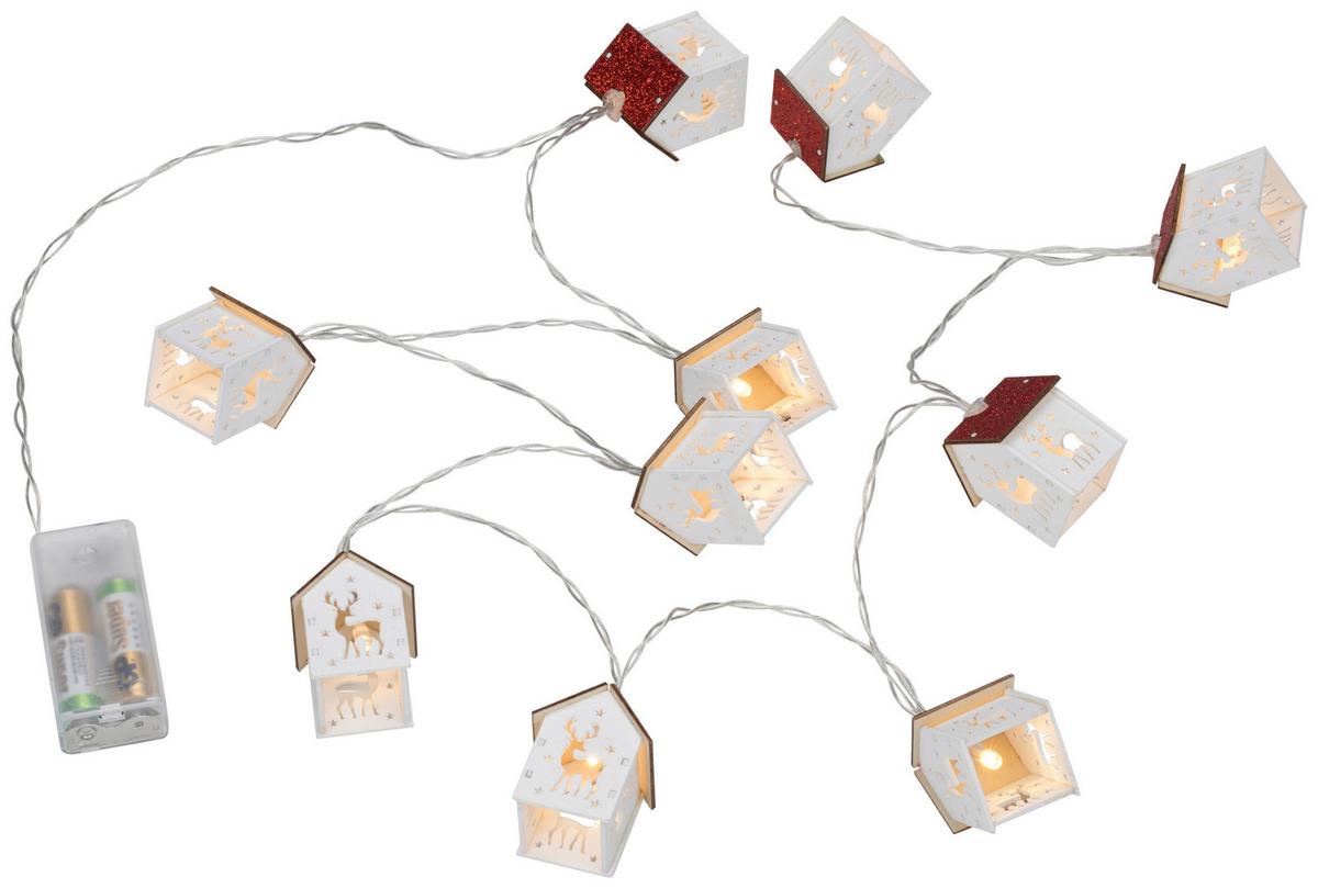 LED-Dekoleuchte Nora - Rot/Weiß, ROMANTIK / LANDHAUS, Holz (165cm) - James Wood