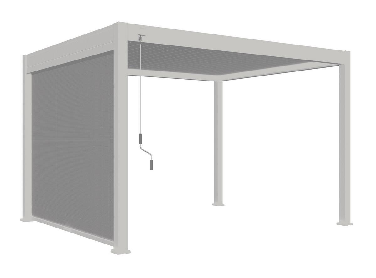 Pavillon-rollo 300x235 Wetterfest - Weiß, Basics, Textil/Metall (300/235/10cm) - Gardenson