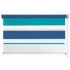Doppelrollo Just Triple Blau, Grau, Weiß B: 80 Cm - Blau/Weiß, Basics, Textil (80/210cm)