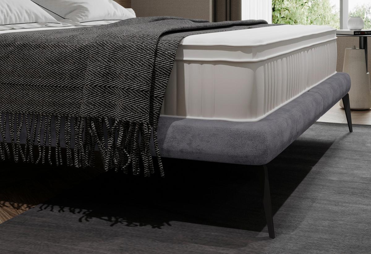Polsterbett Tessina Sorisso - Graubraun/Creme, MODERN, Textil (180/200cm) - Livetastic