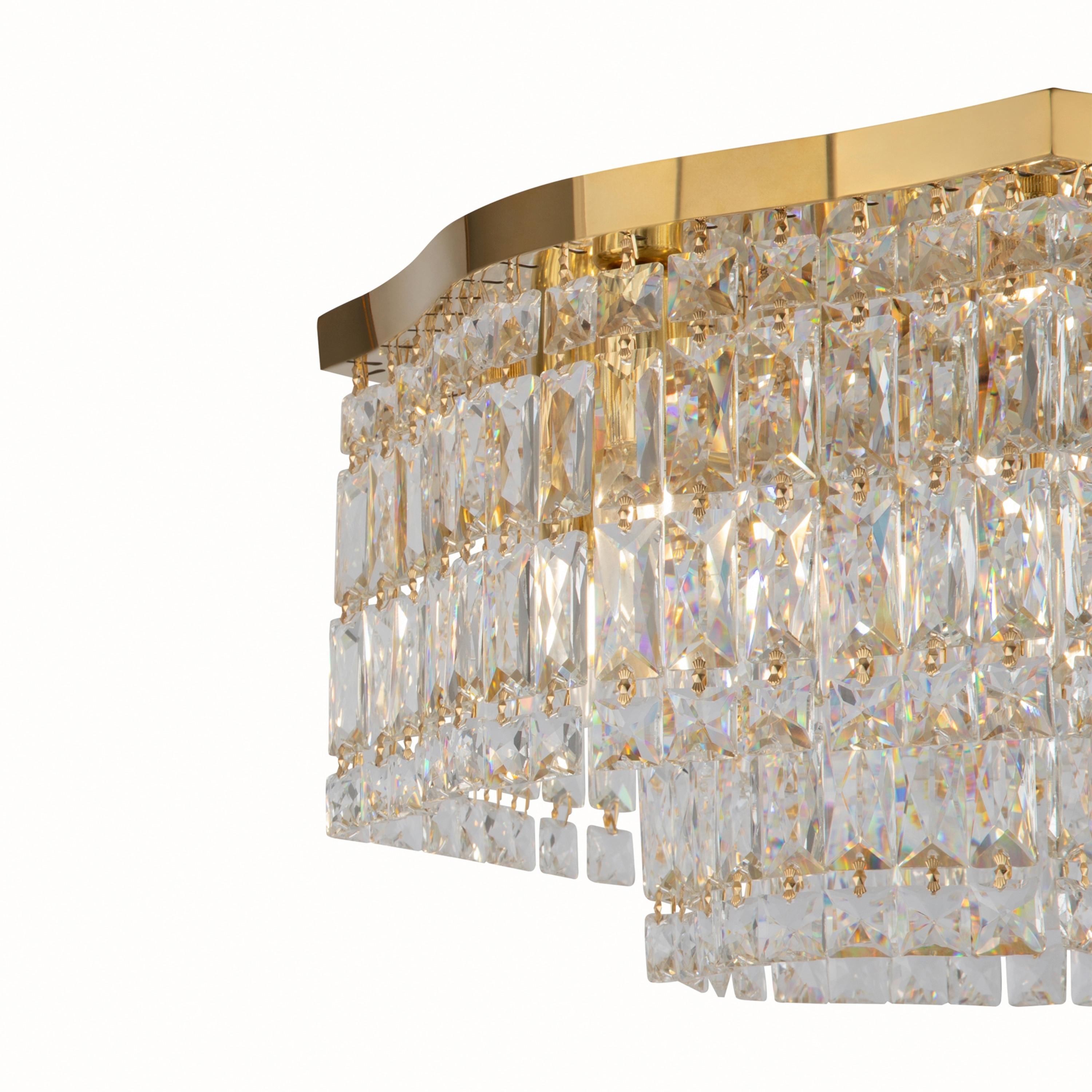 Deckenleuchte Dune - Goldfarben, Basics, Glas/Metall (45/25/45cm) - MAYTONI