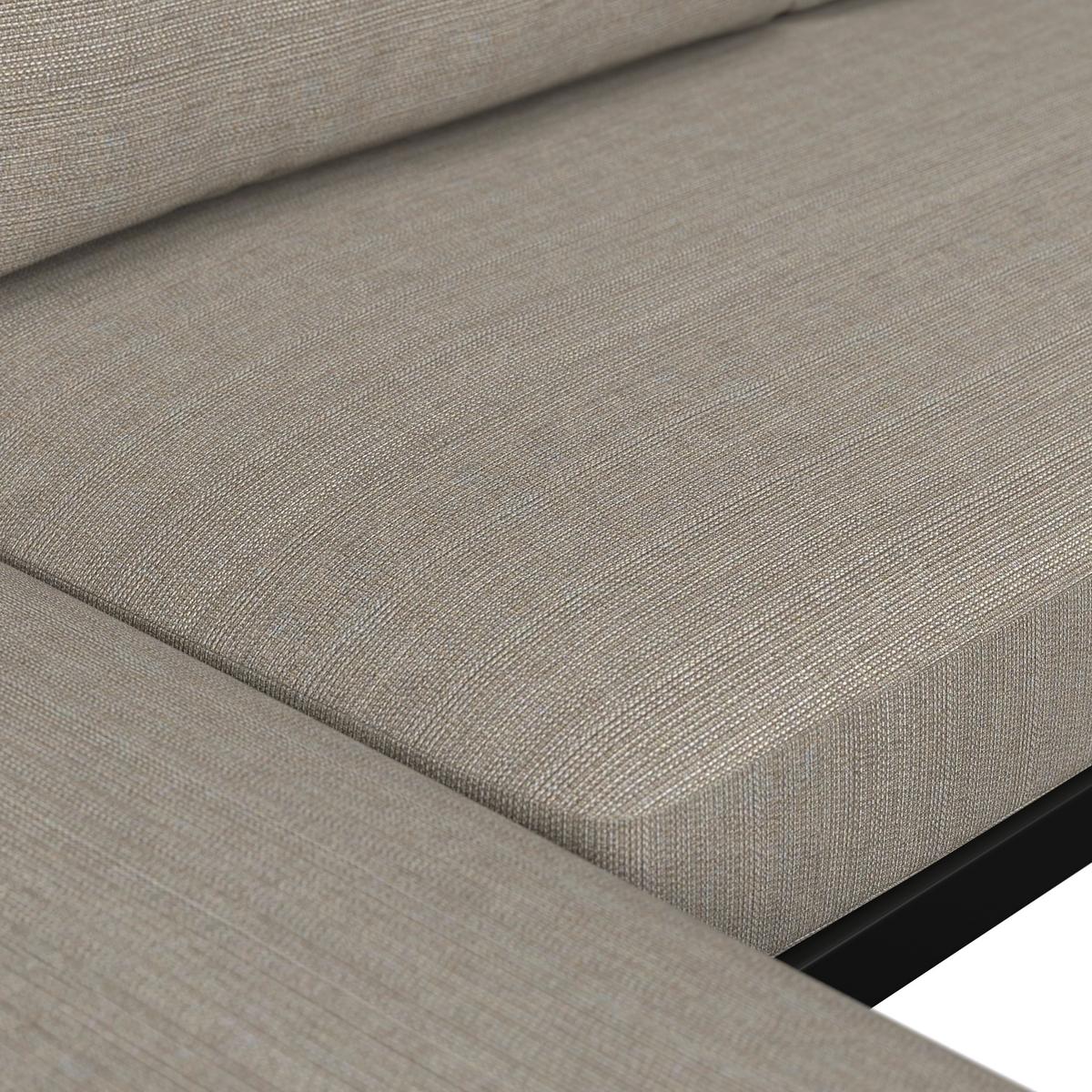 JEDÁLENSKÁ TERASOVÁ SÚPRAVA LISSA - čierna/farba hrušky, Modern, kov/textil - Bessagi Garden