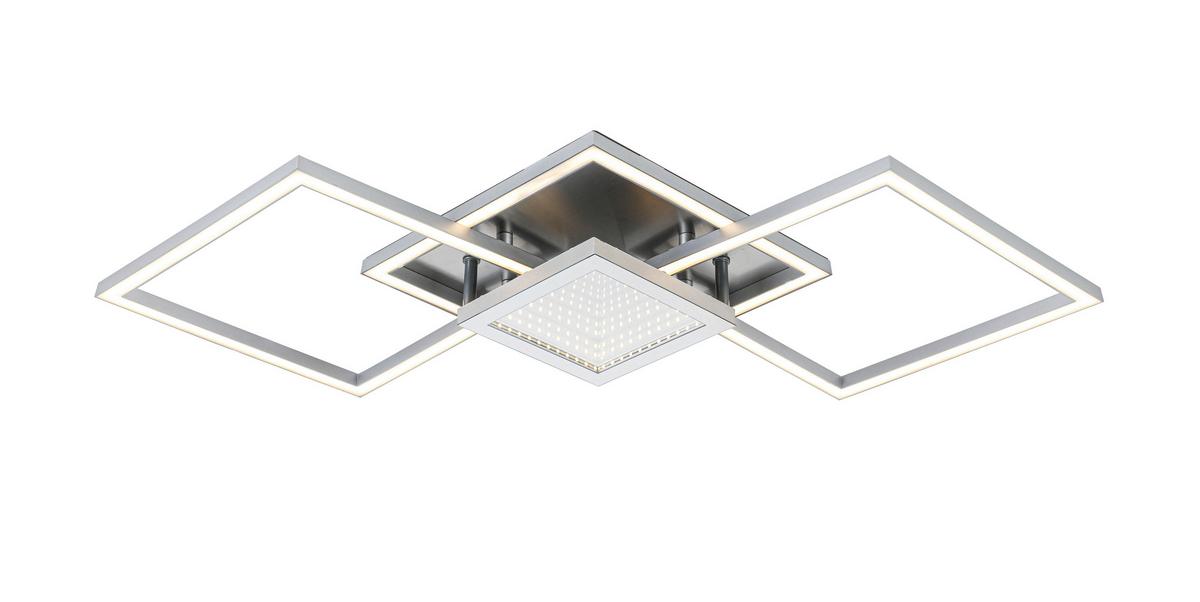 Led-deckenleuchte Tiziana - Chromfarben/Silberfarben, MODERN, Kunststoff/Metall (75cm) - Luca Bessoni