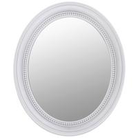 Wandspiegel Jakob Oval BxH: 41,7x50,5 cm mit Rahmen Weiß - Weiß, MODERN, Glas/Kunststoff (41,7/50,5/3,5cm)