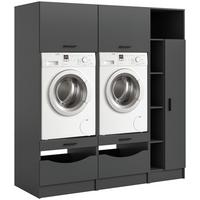 PrádelnaFree Antracit - antracitová, Basics, kompozitní dřevo (182/195/68cm) - MID.YOU