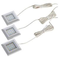 LED-SPOT-SET KANSAS - Schwarz/Weiß, KONVENTIONELL, Kunststoff (5,5/1/5,5cm) - Livetastic