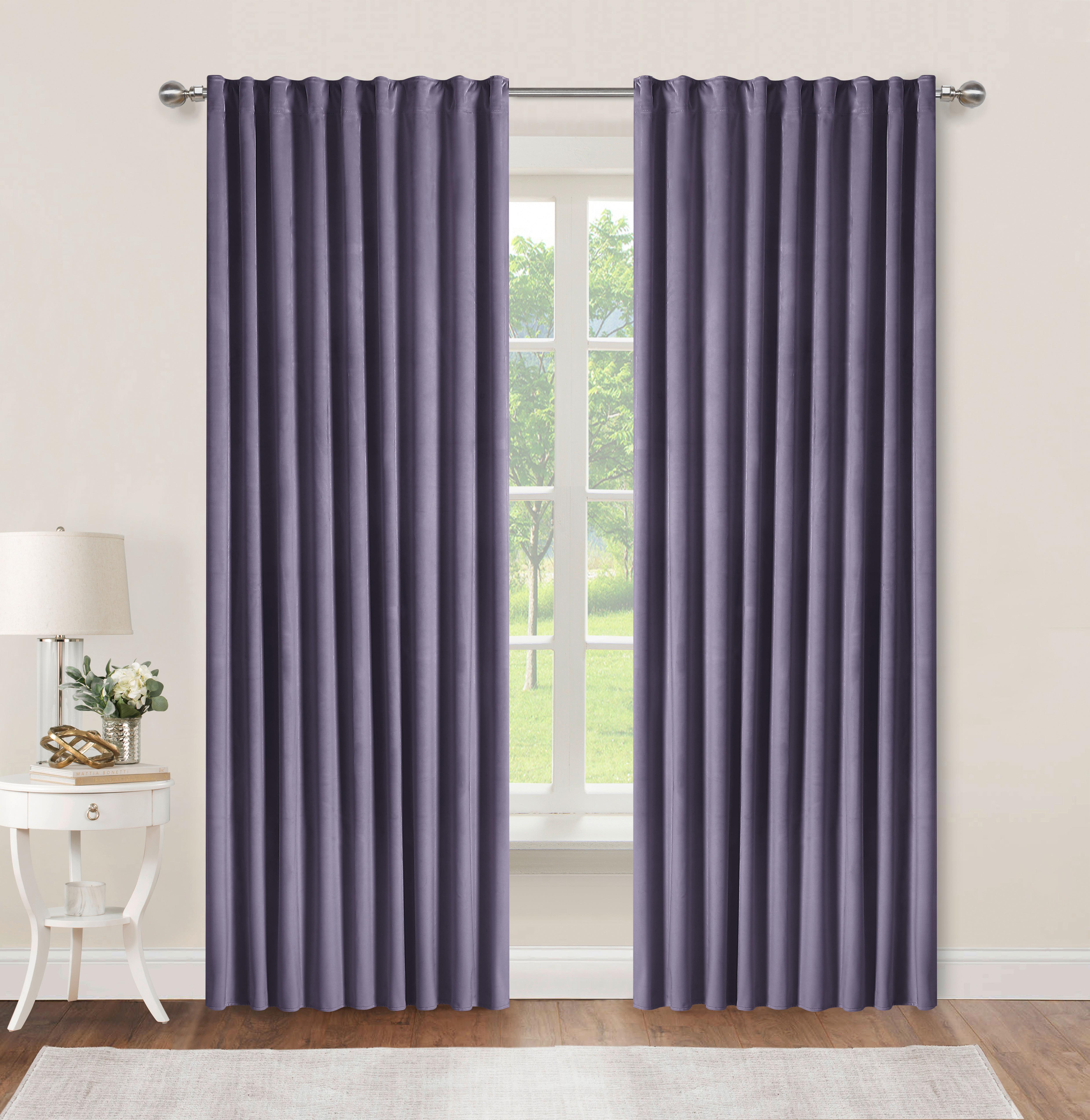 Vorhang mit Multifunktionsband Veronika 140x245 cm Lila - Lila, ROMANTIK / LANDHAUS, Textil (140/245cm) - James Wood
