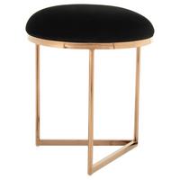 Hocker Wynona 325 Schwarz/Rosegold D: 40 cm - Roségold/Schwarz, Design, Textil (40/49cm) - Kayoom
