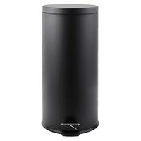 Treteimer Schwarz B: 29,5 Cm - Schwarz, Basics, Kunststoff/Metall (29.5/63,5/63,5cm) - Spirella