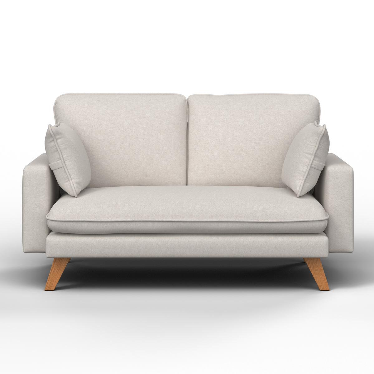 Sedací souprava ILLA, světle šedá - světle šedá/přírodní barvy, Moderní, dřevo/textil (154/84/86cm) - Bessagi Home