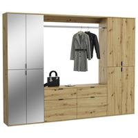 Garderobe Projekt X Eiche Artisan B: 243 Cm - KONVENTIONELL, Glas/Holzwerkstoff (243/193/34cm) - MID.YOU