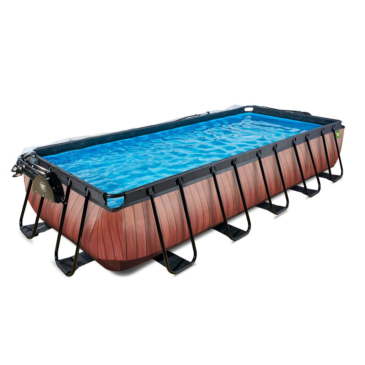 Pool-set Exit Wood Pool - Braun, KONVENTIONELL, Kunststoff (540/250/100cm) - EXIT Toys