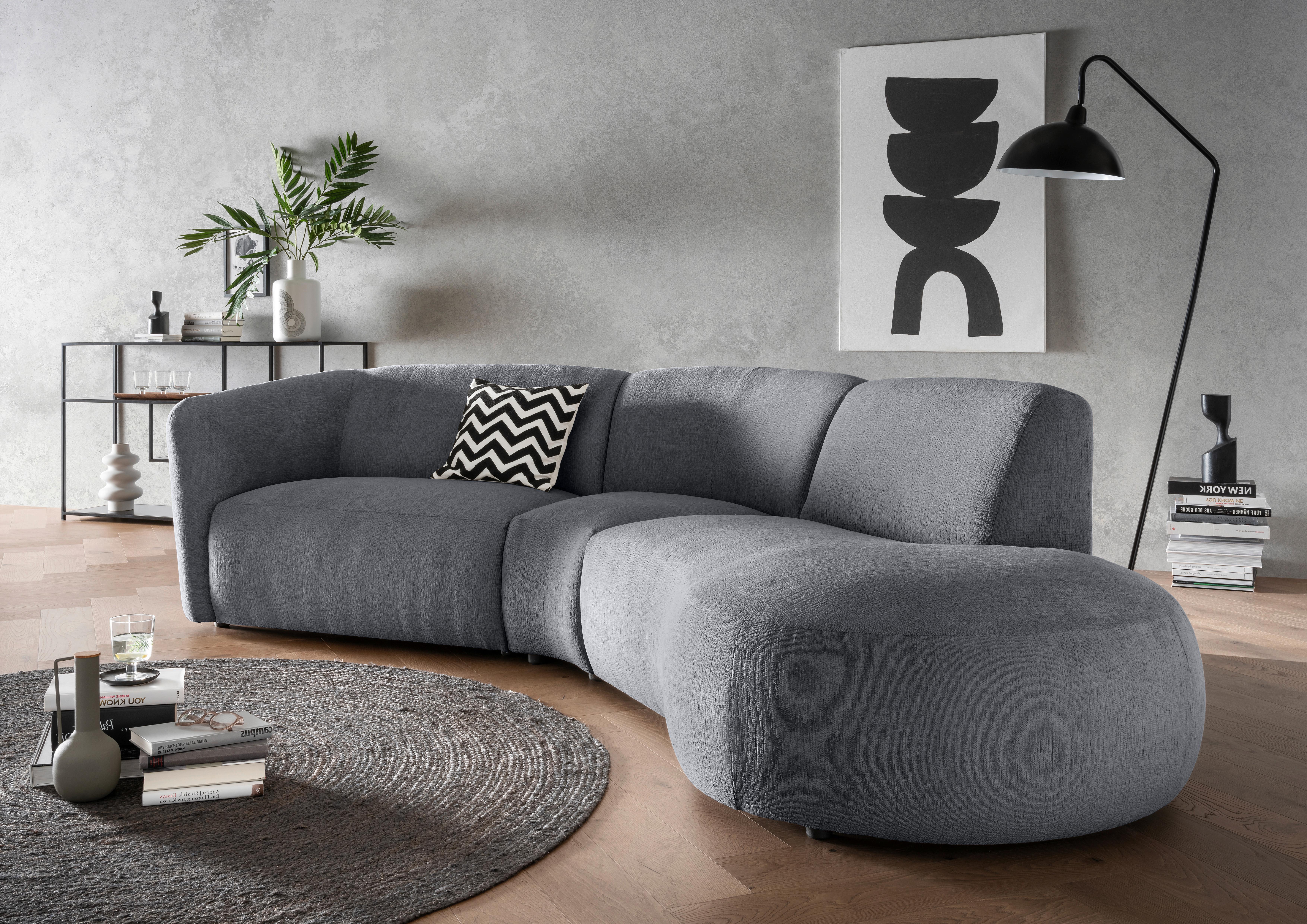 Ecksofa Jesi, Anthrazit S: 276x182 Cm - Anthrazit/Schwarz, MODERN, Textil (276/182cm) - Livetastic