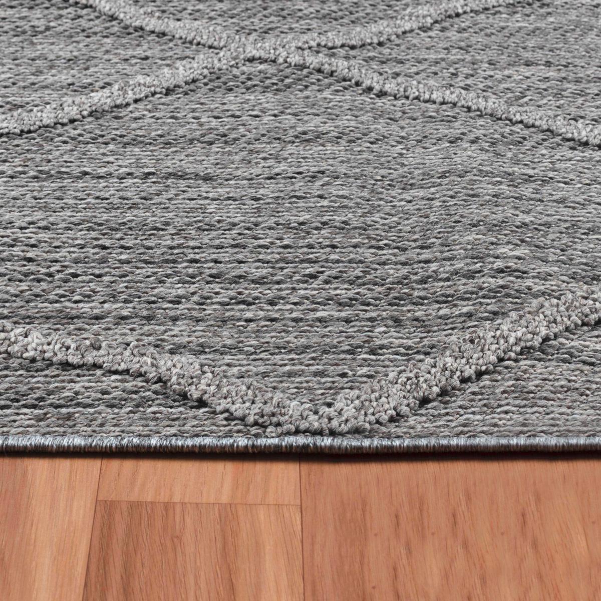 Outdoorteppich Patara - Grau, Design, Textil (120/170cm) - Novel