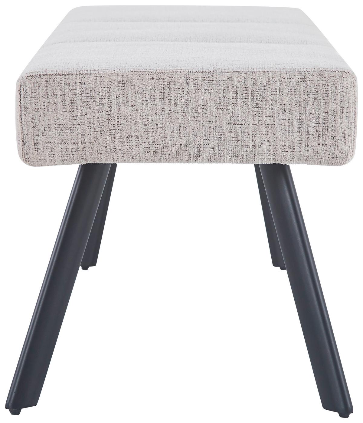 Sitzbank Paros Ohne Lehne Beige, B: 140 Cm - Beige/Schwarz, KONVENTIONELL, Textil (140/49/47cm) - MID.YOU