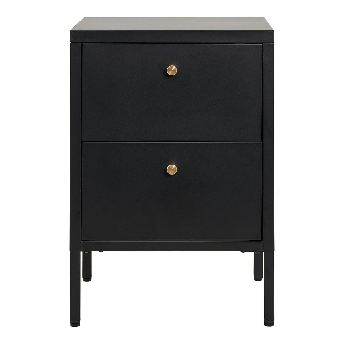 Kommode Dalby Chest Schwarz B: 60cm - Schwarz, Design, Metall (60/40/40cm) - MID.YOU