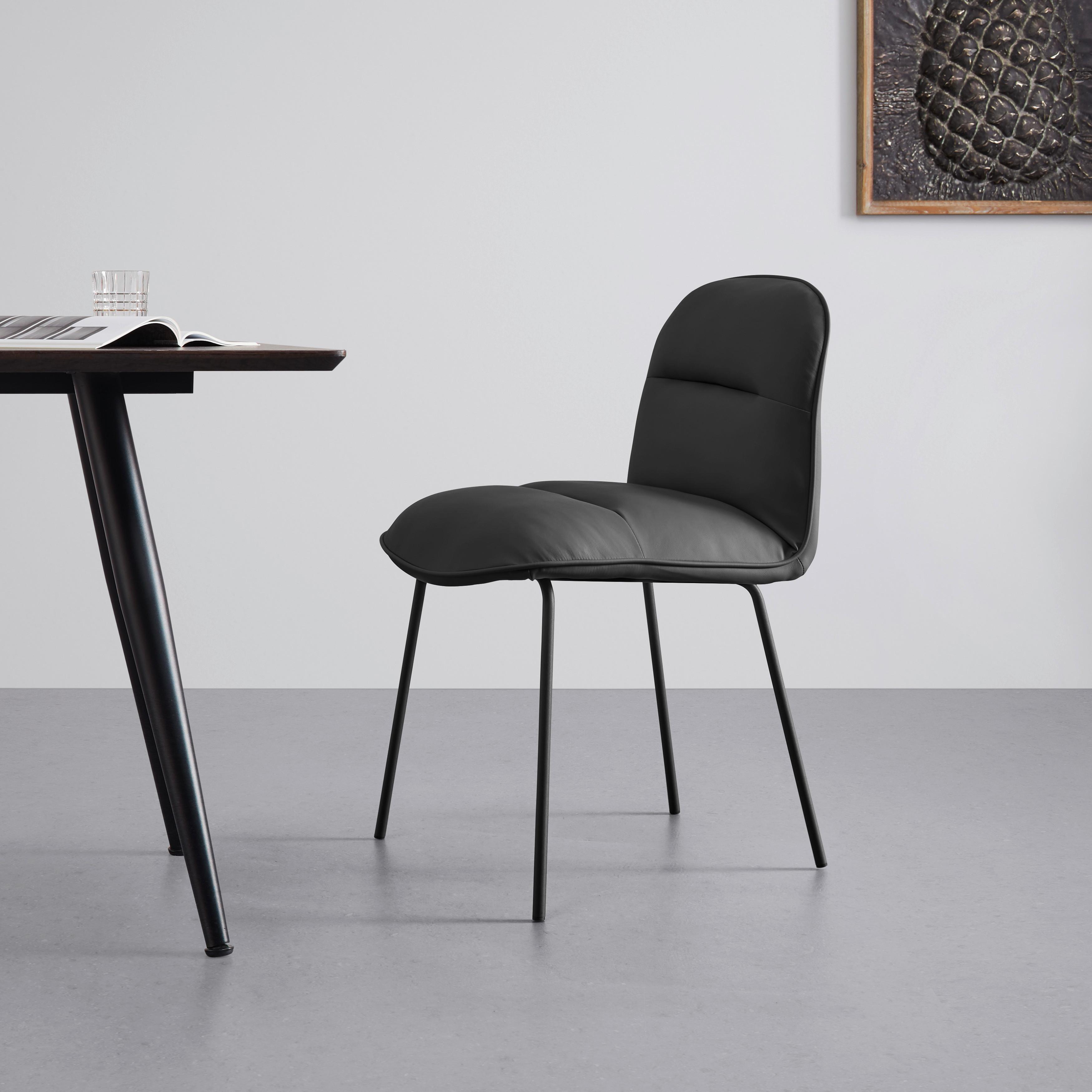 Stolička Ellis sivá - čierna/sivá, Modern, kov/drevo (43/80/50cm) - Bessagi Home