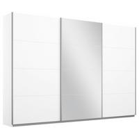 Schwebetürenschrank Mit Spiegel 271cm Belluno, Weiß Dekor - Weiß, MODERN, Holzwerkstoff (271/230/62cm) - Rauch Möbel